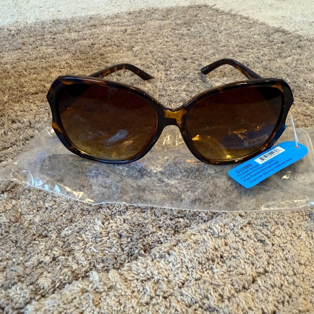 UV3 Sunglasses S3288B Womens Tortoise Shell Oversized UV400 Brown Lens New